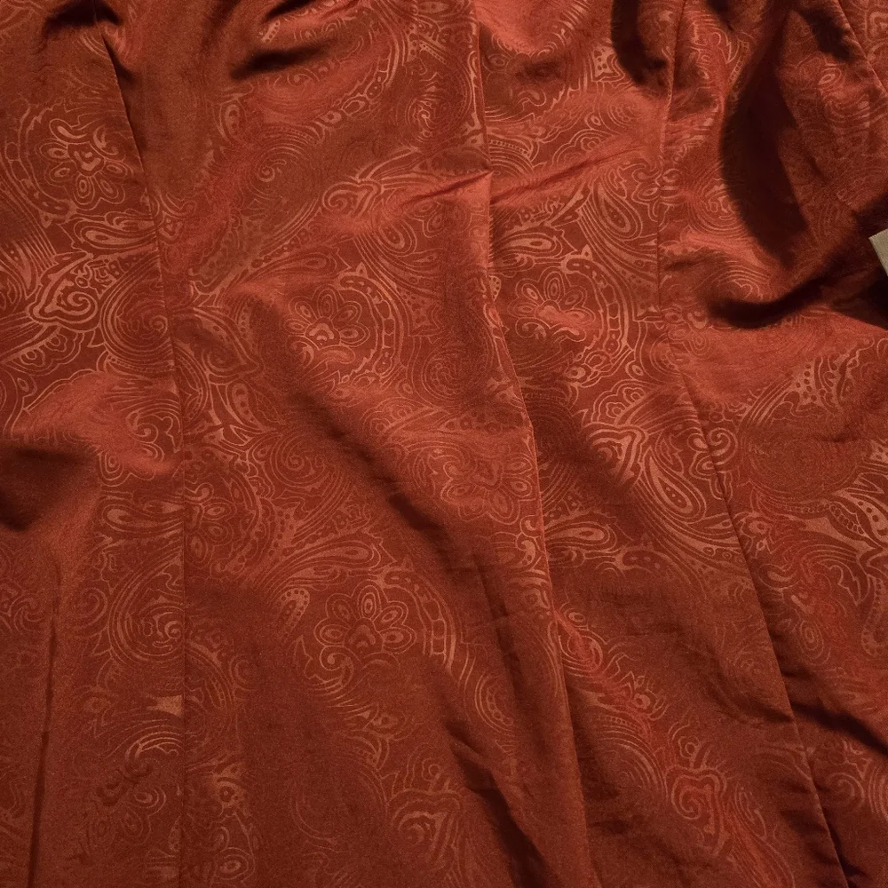 Wilsons Vintage Women's Rust Italian Leather Trenchcoat Sz XL - Picture 11 of 16